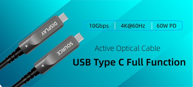 USB Type C Full Function AOC Cable