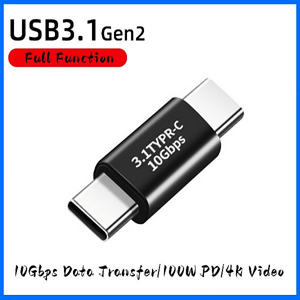 USB 3.1 Gen2 Type C Adapter support 100W(20V/5A) Power,10Gbps Bandwidth and 4K Resolution