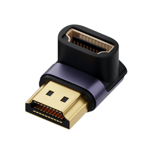 90°angle HDMI AM to AF Adaptor with 8K@60Hz 48Gbps 3D