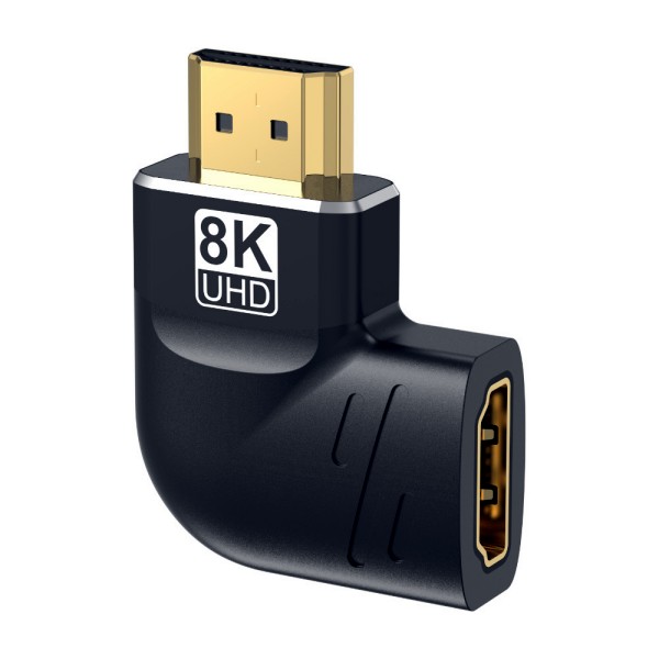 HDMI 2.1 8K@60Hz Male to Female Right Turn Style Adaptor