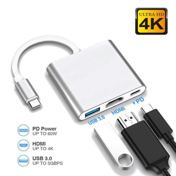 4K Type C Hub with HDMI USB3.0 and 87W PD