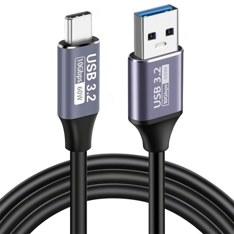 USB3.2 to C 60W Fast Charging Cable for Computer Laptop and Mobile Phones