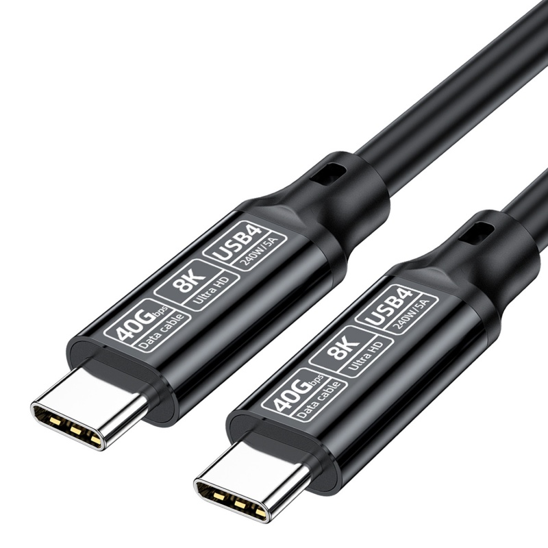 USB4 40G Type C Cable Support 40G Data Transfer 240W Fast Charging and 8K Resolution