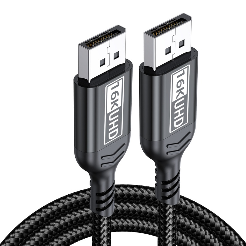 Displayport 2.1 16K Cable support 16K@60Hz Resolution UHD and 80Gbps Bandwidth for Computer Game
