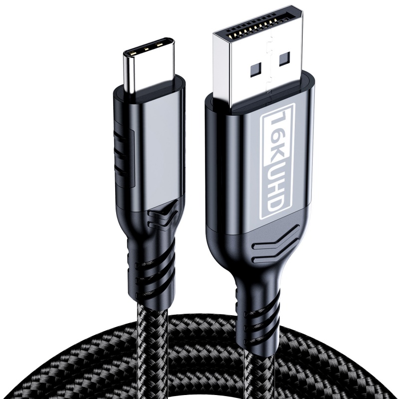 USB Type C to Displayport 2.1 Cable support 16K@60Hz 80Gbps Bandwidth for Projection Display